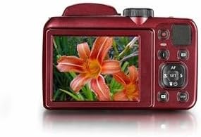 Kodak PIXPRO AZ255 Astro Zoom 16MP Digital Camera (Red) Bundle with Rapid AA/AAA Battery Charger with 4 AA 2700 Mah Rechargeable Batteries, 32GB UHS-I SDXC Memory Card, and Camera Bag (4 Items)