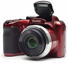 Kodak PIXPRO AZ255 Astro Zoom 16MP Digital Camera (Red) Bundle with Rapid AA/AAA Battery Charger with 4 AA 2700 Mah Rechargeable Batteries, 32GB UHS-I SDXC Memory Card, and Camera Bag (4 Items)