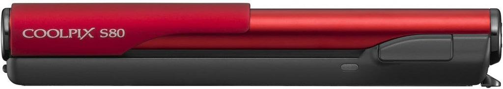 Nikon Coolpix S80 14.1 MP Digital Camera with 3.5-Inch OLED Touchscreen and 5x Wide-Angle Zoom Nikkor ED Lens (Red)