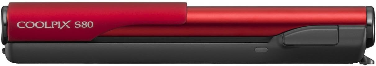 Nikon Coolpix S80 14.1 MP Digital Camera with 3.5-Inch OLED Touchscreen and 5x Wide-Angle Zoom Nikkor ED Lens (Red)