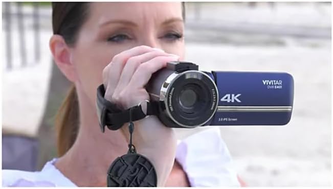 Vivitar 4K Video Camera, Wi-Fi Ultra HD Camcorder with 18x Digital Zoom, 3' IPS Touchscreen Video Recorder with Night Vision, Vlogging Camera with 3.5mm Microphone Jack, Rechargeable, SD Card Slot