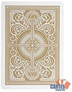 KEM Arrow Black and Gold Poker Size Standard Index Playing Cards