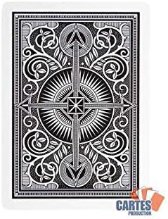 KEM Arrow Black and Gold Poker Size Standard Index Playing Cards