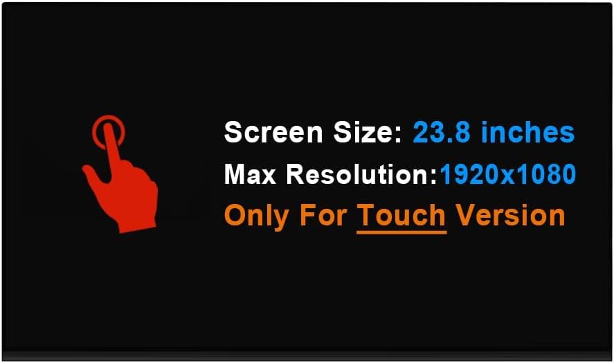 Screen Replacement for Dell Inspiron 5490 All in One Touch LCD Screen + Touch Glass Assembly 23.8' FHD 1920×1080 (Touch Screen)
