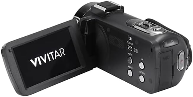 Vivitar 4K Video Camera, Wi-Fi Ultra HD Camcorder with 18x Digital Zoom, 3' IPS Touchscreen Video Recorder with Night Vision, Vlogging Camera with 3.5mm Microphone Jack, Rechargeable, SD Card Slot