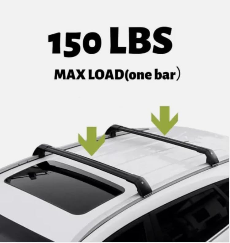 2PCS Aluminum Roof Rack Cross Bars forHyundai Ioniq 9 S SE SEL Limited Calligraphy 2025 2026 Crossbars for Rooftop Compatible with Fixed Points Roofs(Black)