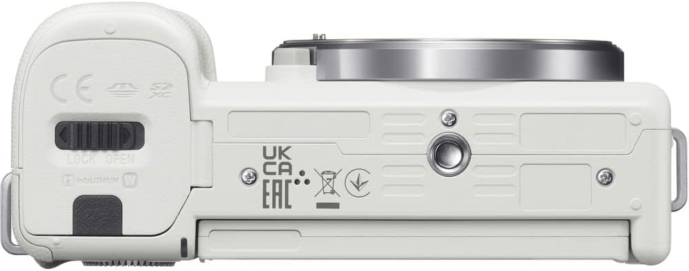 Sony ZV-E10 Mirrorless Camera White with 16-50mm Power Zoom Lens (ILCZV-E10L) – 24.2 MP APS-C Sensor, 4K Video, Vari-Angle Screen w/ 64GB Memory Card, Bag, Card Reader, HDMI Cable and More
