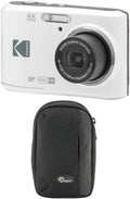 Kodak PIXPRO FZ45 Friendly Zoom Digital Camera (White) Bundle with Camera Case (2 Items)