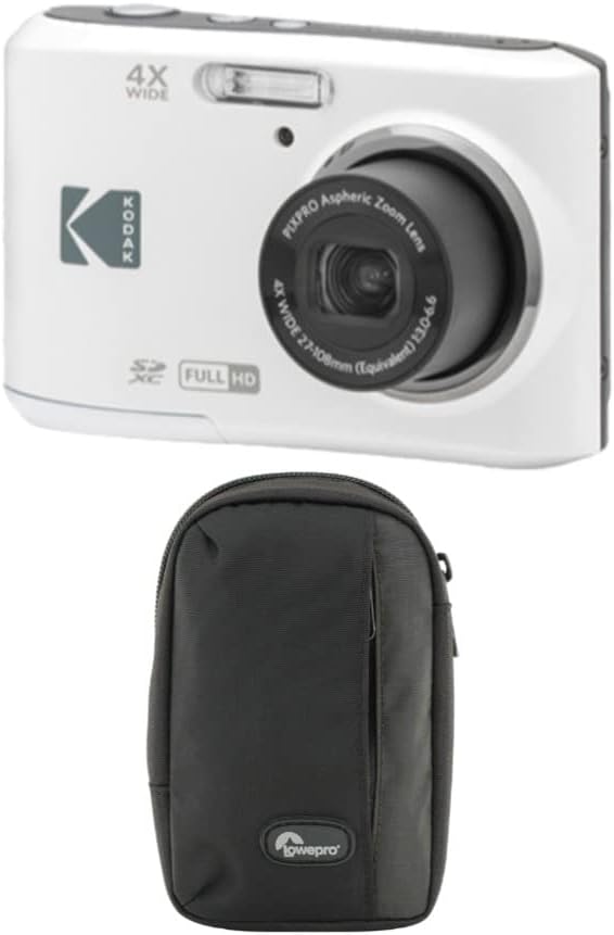 Kodak PIXPRO FZ45 Friendly Zoom Digital Camera (White) Bundle with Camera Case (2 Items)