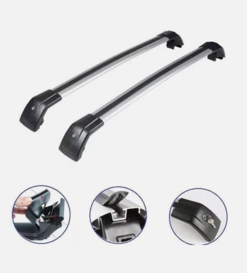 2PCS Aluminum Roof Rack Cross Bars forHyundai Ioniq 9 S SE SEL Limited Calligraphy 2025 2026 Crossbars for Rooftop Compatible with Fixed Points Roofs(Silver+Black)