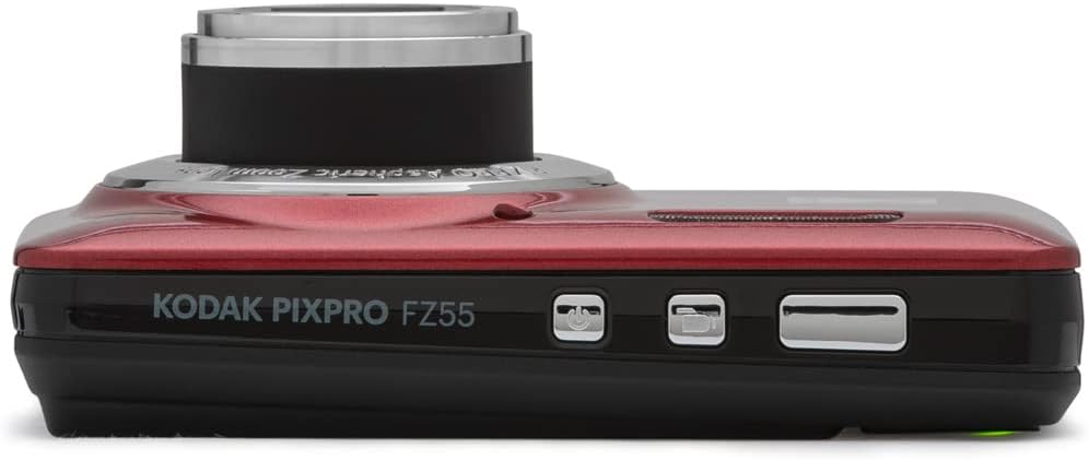 Kodak FZ55RD PIXPRO Digital Camera Red Bundle with Lexar 64GB High-Performance 800x UHS-I SDHC Memory Card Blue Series
