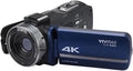 Vivitar 4K Video Camera, Wi-Fi Ultra HD Camcorder with 18x Digital Zoom, 3' IPS Touchscreen Video Recorder with Night Vision, Vlogging Camera with 3.5mm Microphone Jack, Rechargeable, SD Card Slot