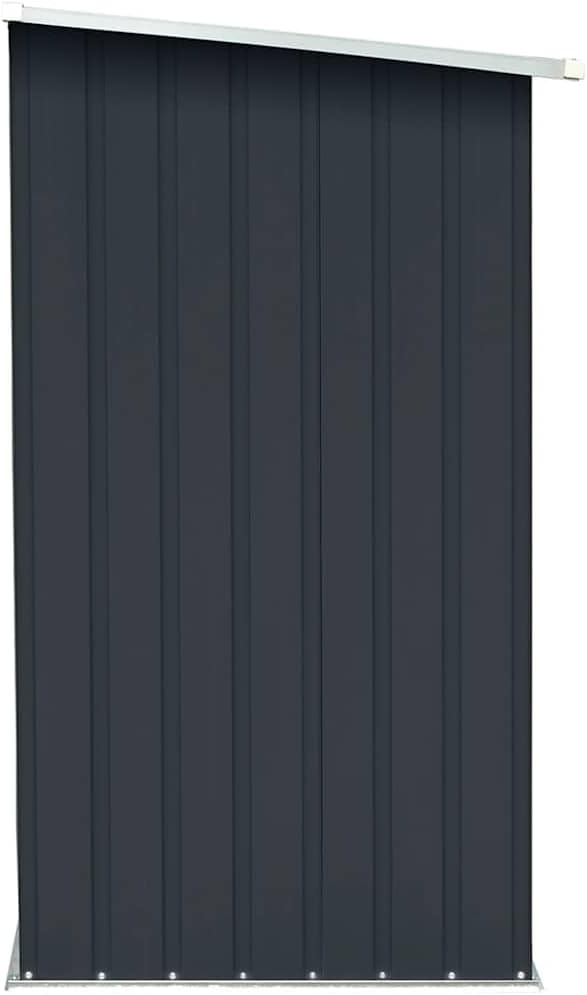 vidaXL Log Storage Shed, Log Holder with Roof, Log Storage Shed, Firewood Rack for Backyard Garden Patio Porch, Anthracite Galvanized Steel 64.2'