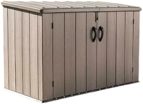 75 Cu. Ft. Horizontal Outdoor Storage Shed, Light Brown