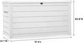230 Gallon Deck Storage Box Outdoor Patio Container – Weather-Resistant, Lockable Outdoor Storage Solution for Patio, Garden, and Poolside (White)