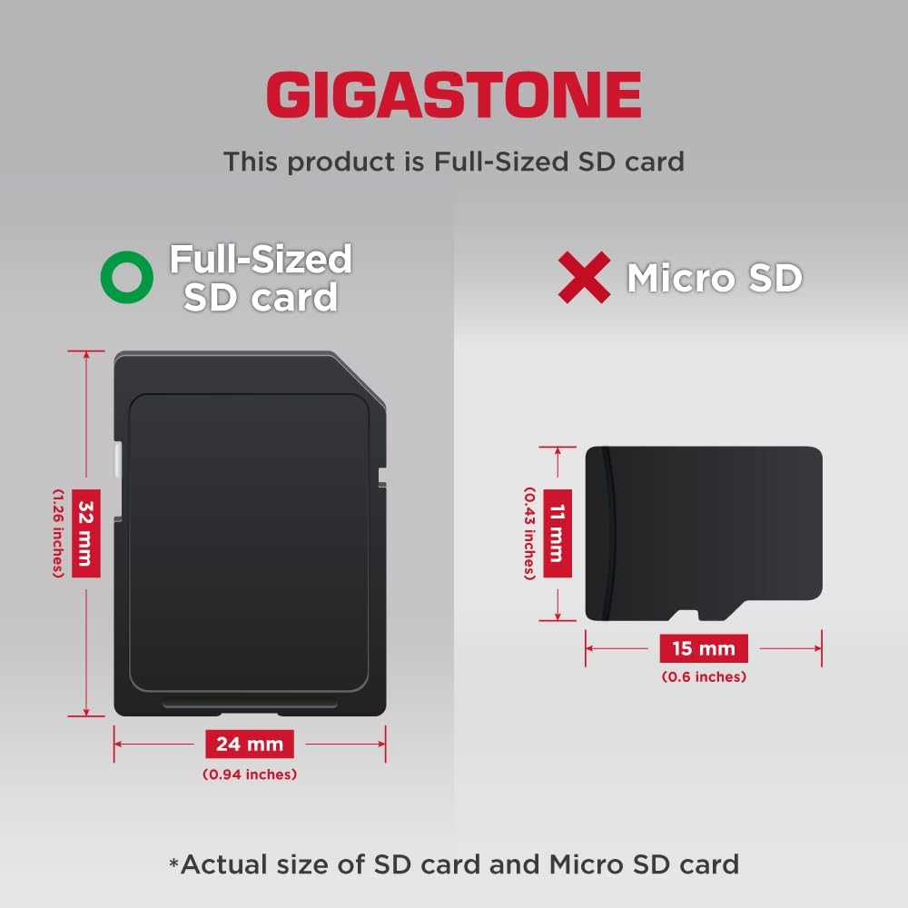 GIGASTONE 32GB SD Card 10-Pack UHS-I U1 Class 10 SDHC Memory Card High-Speed Full HD Video Compatible with Canon Digital Camera, SPYPOINT TACTACAM WOSPORTS Trail Camera, with 10 Mini Cases