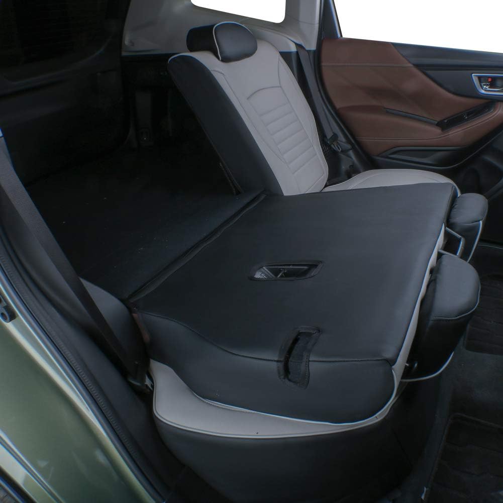EKR Custom Fit Tucson Car Seat Covers for Hyundai Tucson 2016 2017 2018,Leather Car Front Back Seat Cover Full Set for Trucks SUV-Faux Leather(Black/Gray)