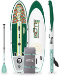 BOTE 10' FT 6' Breeze Aero Inflatable Stand Up Paddle Board, MAGNEPod Compatible Blow Up iSUP Great for Adults Kids Family Travel Friendly Multiple Sizes Color Options