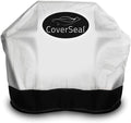 Large BBQ Grill Cover - Weather Resistant Outdoor Barbecue Apron for 4-5 Burner Grill with Side Trays - Compact Seal from Ground Up - Silver - 60 Inches L x 28in W x 48in H'