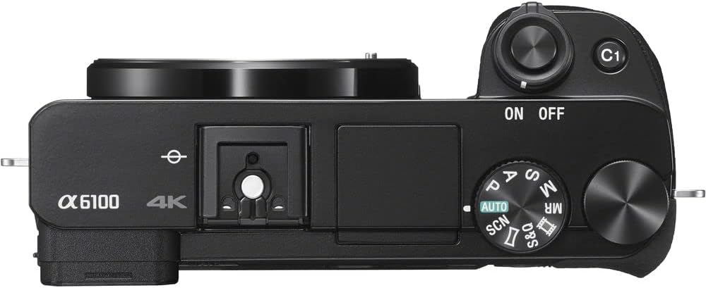 Sony Alpha a6100 Mirrorless Digital Camera (ILCE6100L/B) with 16-50mm Lenses with Flash, Extra Battery, 64GB Memory Card, Padded Bag, and More - Extra Battery Bundle (Renewed)