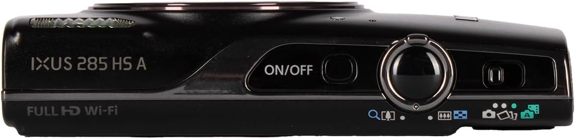Canon PowerShot IXUS 285 HS A Digital Camera (Black) 12x Optical Zoom Wi-Fi Enabled Point & Shoot with 64GB Card, Case, Flex Tripod, Cleaning Kit + More