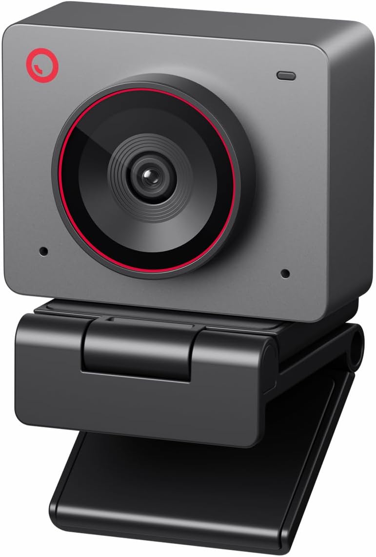 OBSBOT Meet 2-4K Webcam for PC with 1/2' Sensor, AI Framing & Autofocus, Beauty Mode, Lightweight, Gesture Control, HDR, Dual Microphone, 60 FPS, Web Cam for Streaming, Meeting, Gaming. (Space Grey)