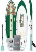 BOTE 11' FT 6' Breeze Aero Inflatable Stand Up Paddle Board, MAGNEPod Compatible Blow Up iSUP Great for Adults Kids Family Travel Friendly Multiple Sizes Color Options