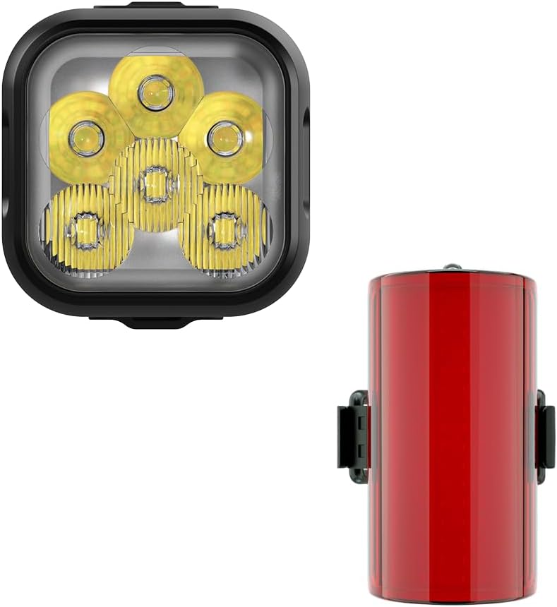 Knog Blinder 1300 Lumen Bike Headlight & Mid Cobber 170 Lumen Bike Light Set, Powerful Illumination, 330° Visibility, Long Battery Life, Waterproof, Multiple Mounts