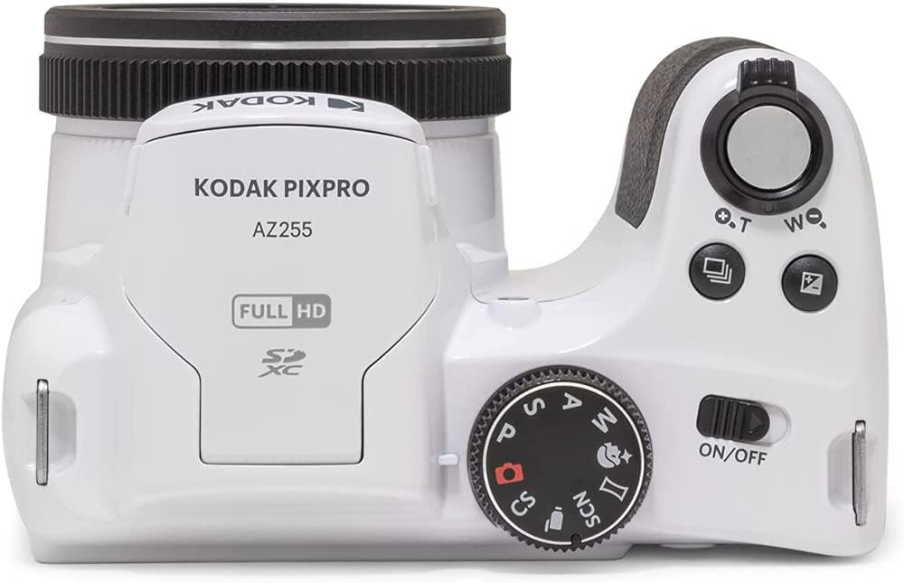 Kodak AZ255-WH PIXPRO Astro Zoom 16MP Digital Camera 25X Optical Zoom White Bundle with Lexar 32GB High-Performance 800x UHS-I SDHC Memory Card Blue Series
