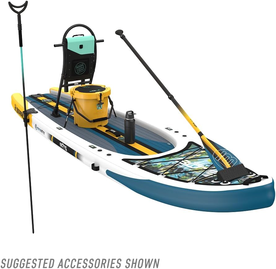 BOTE Rackham Aero Inflatable Stand Up Fishing Paddle Board Blow Up iSUP Adult Kids Family Friendly APEX Pedal Drive MAGNEPod Compatible, Multiple Colors