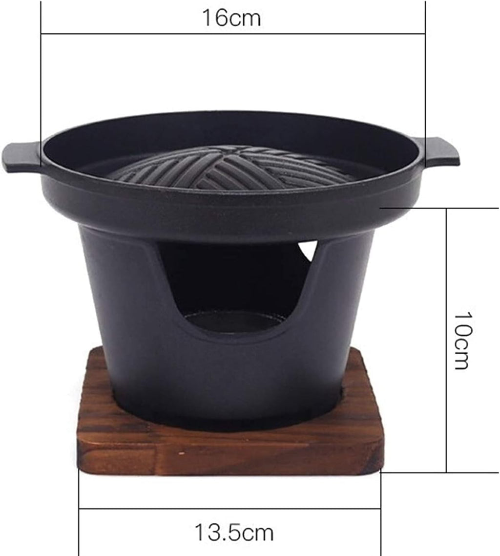 Barbecue Charcoal Grill Household single man Mini barbecue grill Outdoor Indoor Barbecue Charcoal Grill table grill BBQ Korean cuisine non-stick barbecue dish Hotel teppanyaki
