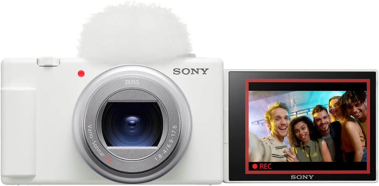 Sony ZV-1 II Vlog Camera for Content Creators and Vloggers (White) (Renewed)