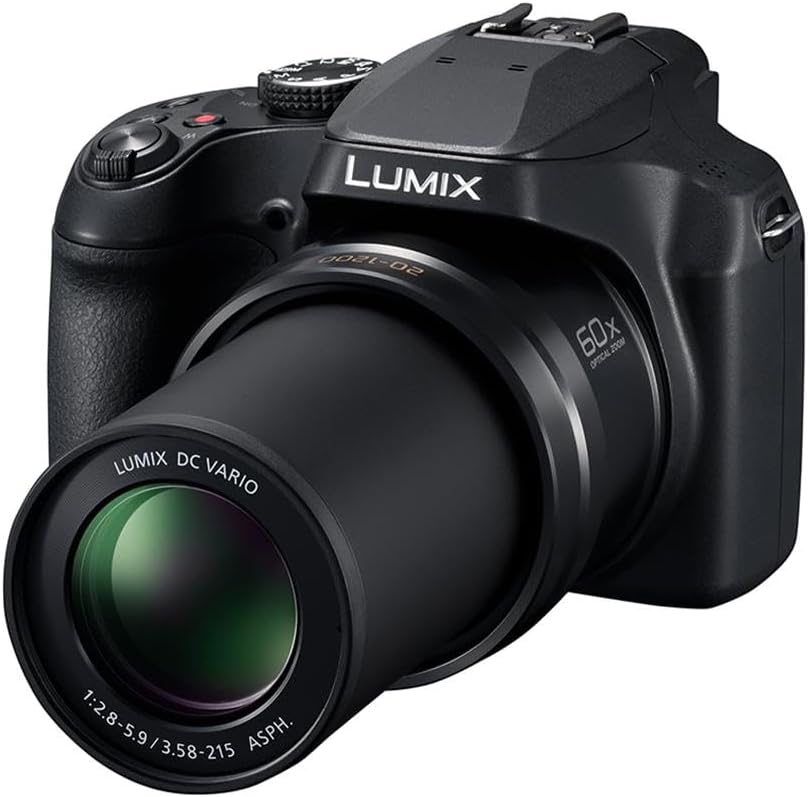 Panasonic LUMIX FZ80D 18.1MP Digital Camera | 4K Video, 60x Optical Zoom Point & Shoot | Bundle w/ 32GB SD Card, Shoulder Bag, Software Kit | Panasonic 1-Year Limited Warranty