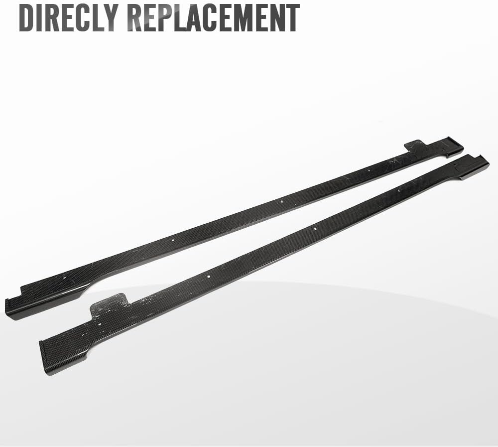 Dry Carbon Fiber Side Skirt Replacement for Hyundai Ioniq 5 NE N Line SE SEL XRT Limited 2022 2023 2024 2025 Aftermarket Rocker Panel Guard (Glossy Carbon)