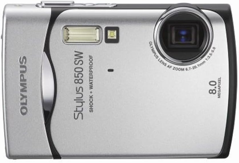 OM SYSTEM OLYMPUS Stylus 850SW 8MP Digital Camera with 3x Optical Zoom (Silver)