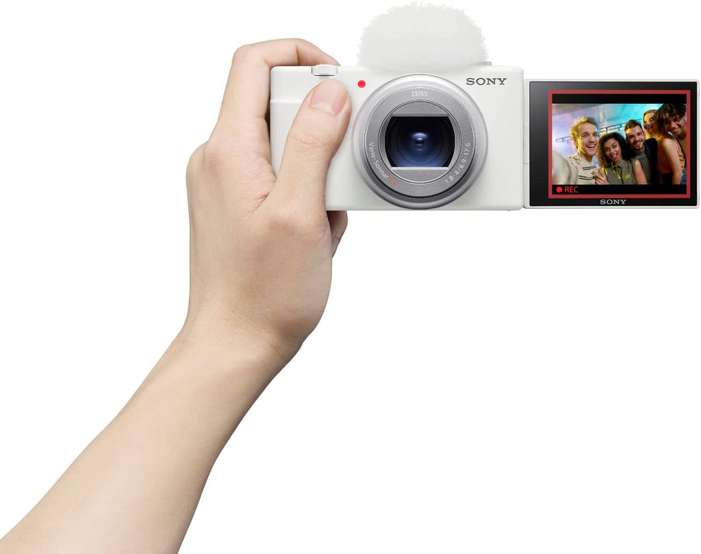Sony ZV-1 II Vlog Camera for Content Creators and Vloggers (White) (Renewed)