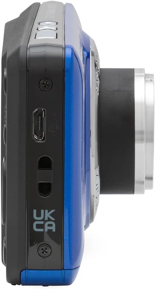 Kodak FZ55BL PIXPRO Digital Camera Blue Bundle with Lexar 64GB High-Performance 800x UHS-I SDHC Memory Card Blue Series