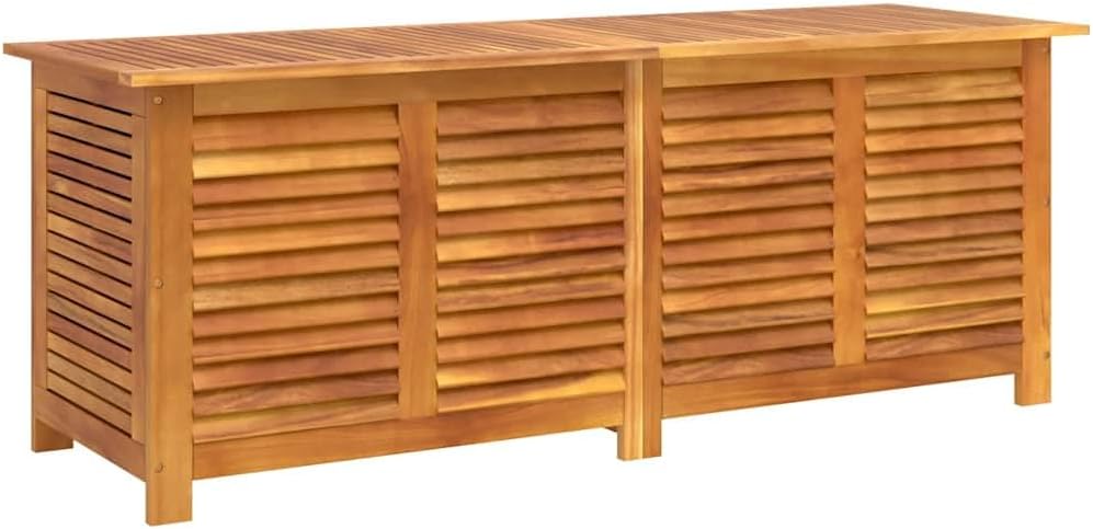 vidaXL Garden Storage Box Natural Solid Acacia wood 59.1 x 19.7 x 22.0 in