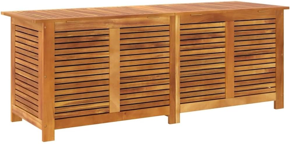 vidaXL Garden Storage Box Natural Solid Acacia wood 59.1 x 19.7 x 22.0 in