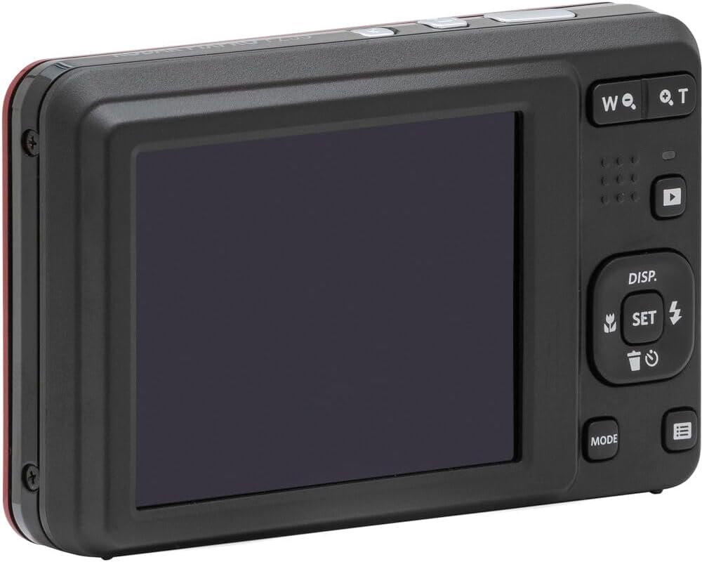 KODAK Pixpro FZ55 Digital Camera Bundle, Includes: SanDisk 64GB SDXC Memory Card, Hard Shell Camera Case, SD Card Reader and More (5 Items) (Red)