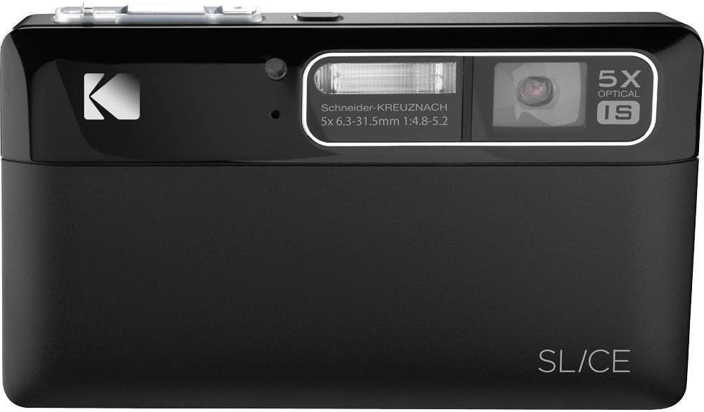 Kodak Slice 14MP Digital Camera with Schneider-Kreuznach Prism 5x Optical Image Stabilized Zoom and 3.5-Inch Touch-Screen LCD (Black)