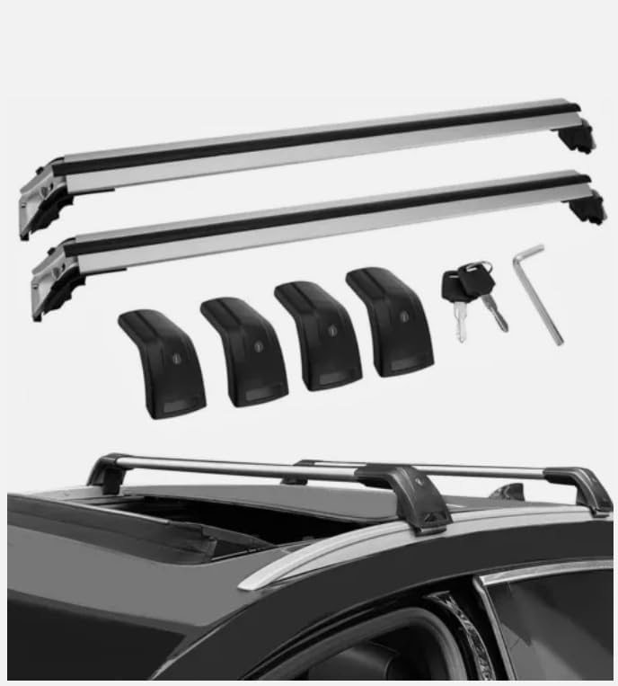 2PCS Aluminum Roof Rack Cross Bars forHyundai Ioniq 9 S SE SEL Limited Calligraphy 2025 2026 Crossbars for Rooftop Compatible with Fixed Points Roofs(Silver+Black)