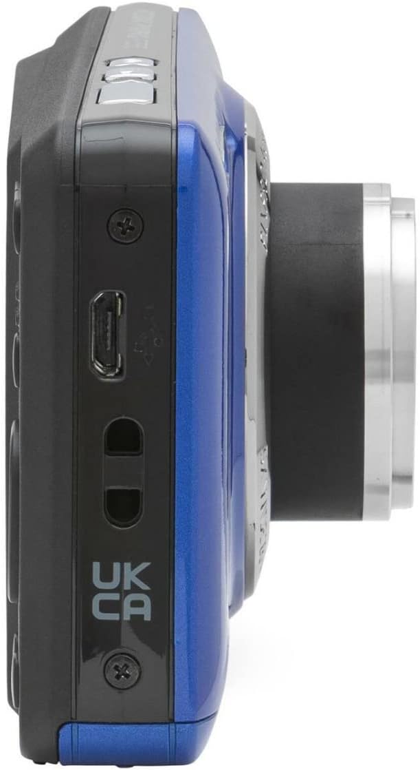 Kodak PIXPRO Friendly Zoom FZ55 Digital Camera (Blue) Bundle with Camera Case, 32GB Class 10 UHS-I U1 SDHC Memory Card and USB 2.0 Card Reader (4 Items)