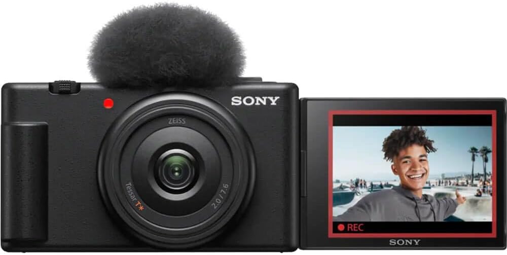Sony (Refurbished) ZV-1F Vlog Camera for Content Creators and Vloggers (Black) (Renewed)