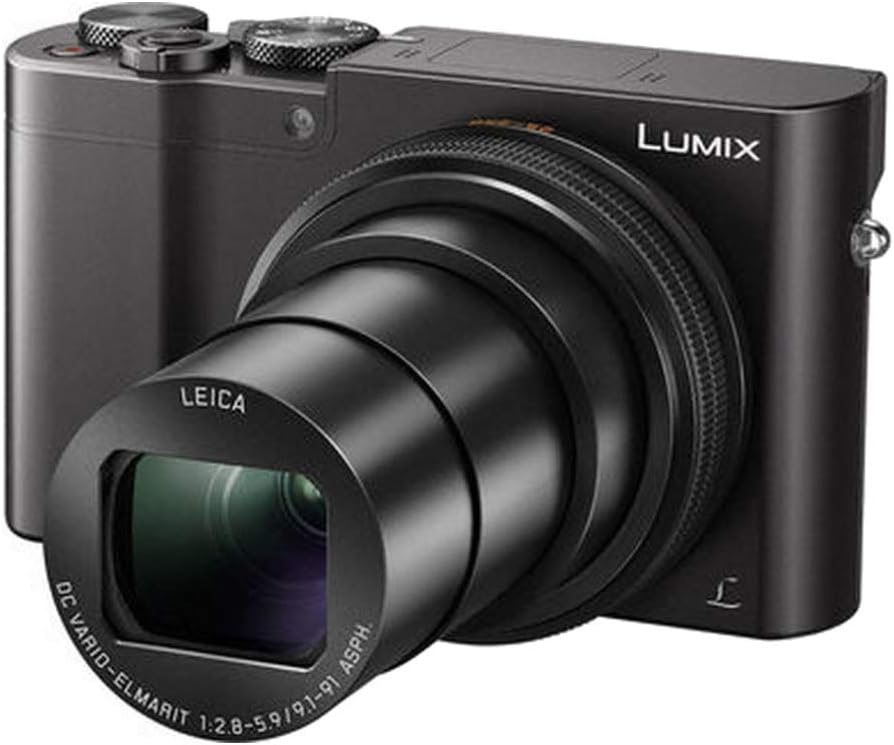 Panasonic LUMIX ZS100 4K Digital Camera, 20.1 Megapixel 1-Inch Sensor 30p Video Camera, 10X LEICA DC VARIO-ELMARIT Lens, F2.8-5.9 Aperture, HYBRID O.I.S. Stabilization, 3-Inch LCD, DMC-ZS100K (Black)
