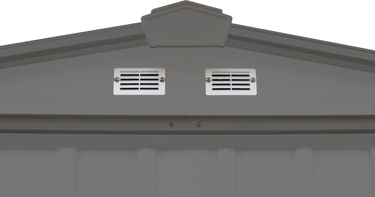 ARROW 6' x 5' EZEE Galvanized Steel Low Gable Shed Charcoal, Storage Shed with Peak Style Roof