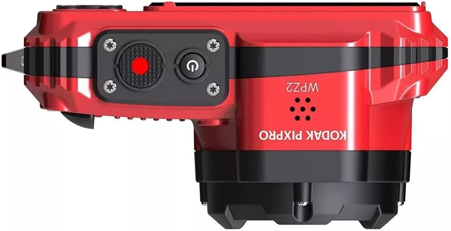 Kodak PIXPRO WPZ2 Waterproof Digital Camera Bundle, Includes: SanDisk 64GB MicroSD Memory Card, Spare Battery and More (6 Items) (Red)