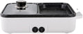 Hot Pot Electric with Grill, 2 in 1 Indoor Non-Stick for Steaks, Shabu Shabu, Noodles, Simmer and Fry, Korean BBQ Grill, Independent Dual Temperature Control,C