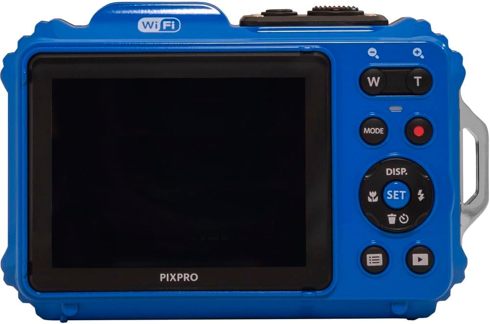 Kodak PIXPRO WPZ2 Waterproof Digital Camera Bundle, Includes: SanDisk 64GB MicroSD Memory Card, Spare Battery and More (6 Items) (Blue)