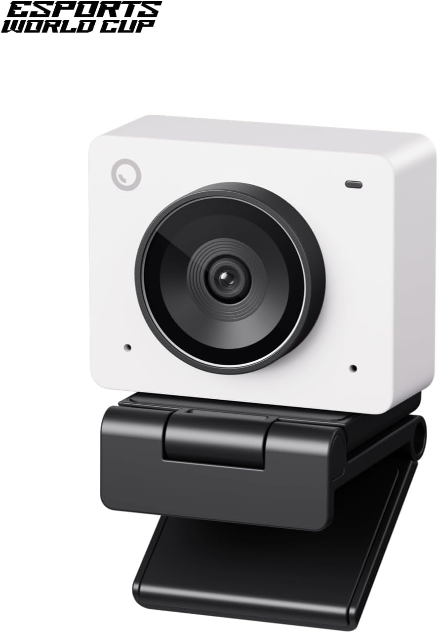 OBSBOT Meet 2-4K Webcam for PC with 1/2' Sensor, AI Framing & Autofocus, Beauty Mode, Lightweight, Gesture Control, HDR, Dual Microphone, 60 FPS, Web Cam for Streaming, Meeting, Gaming. (Cloud White)